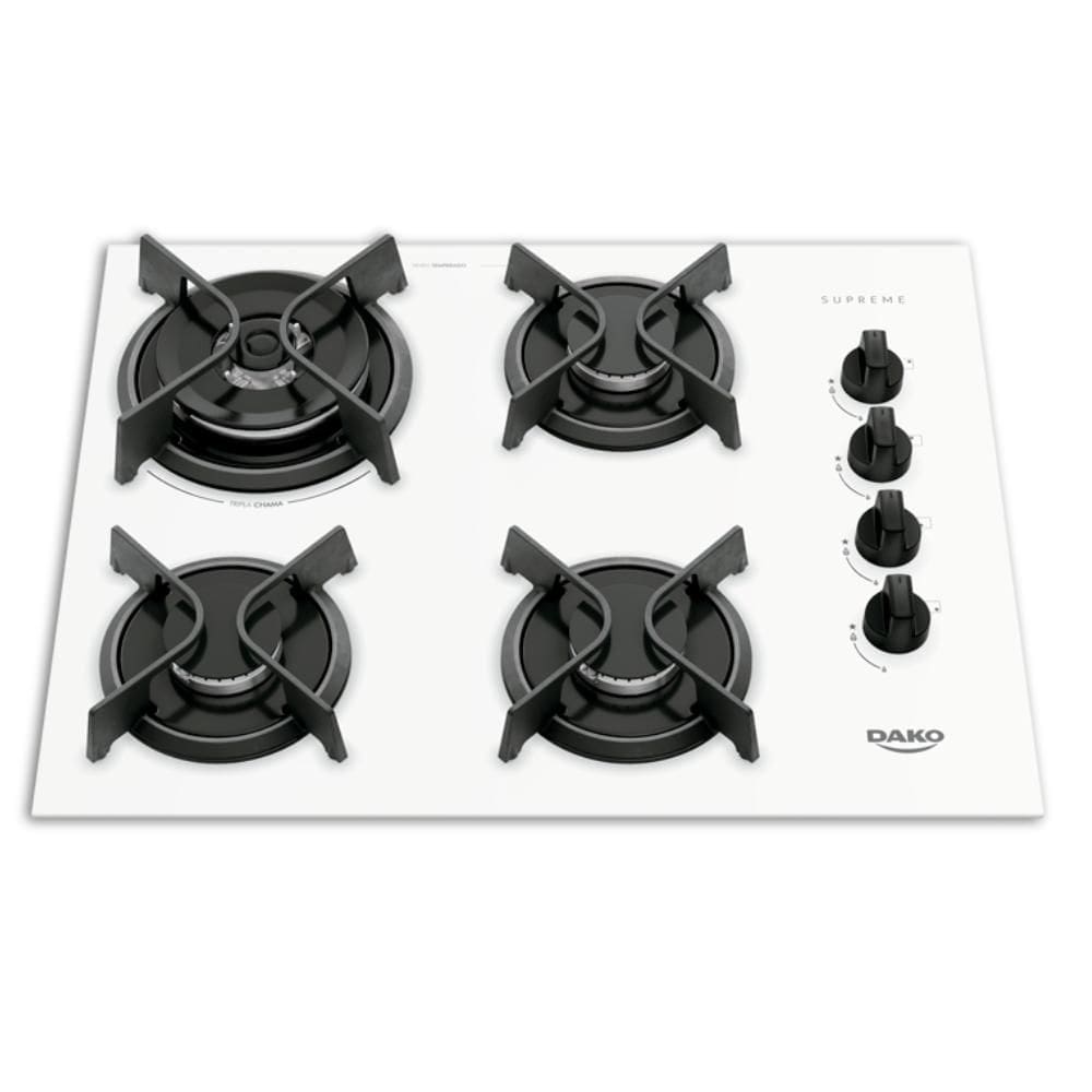 Cooktop Supreme Dako a Gás Branco Bivolt