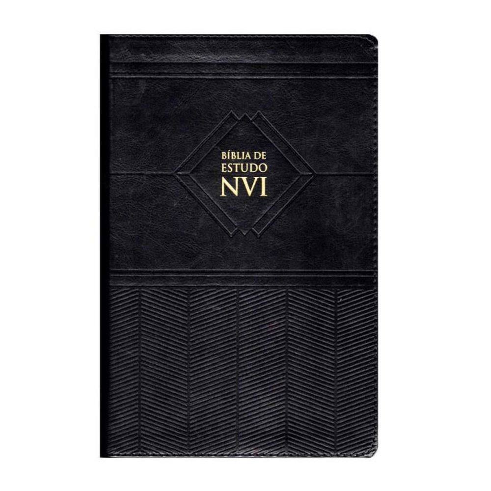 Bíblia De Estudo Nvi - Preta - Capa Luxo
