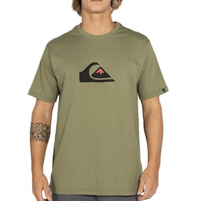Camiseta Quiksilver Comp Logo Plus Size WT25 Verde Escuro