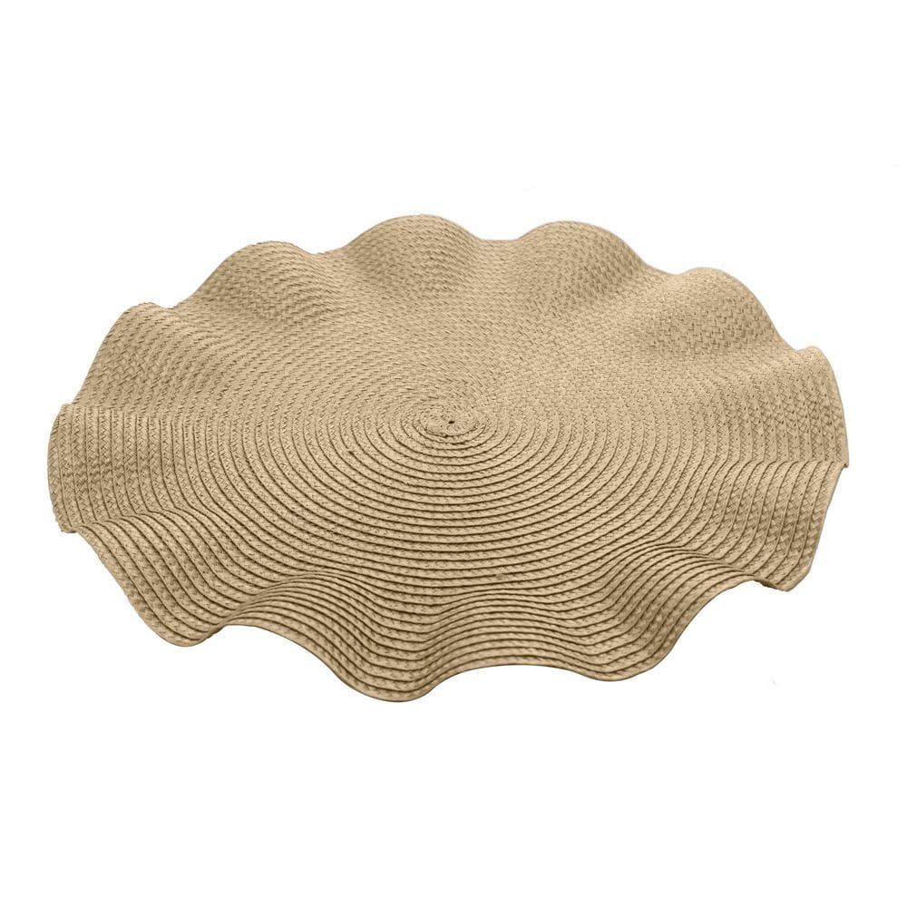 Lugar Americano de Polipropileno Babado Dourado 38cm - Wolff
