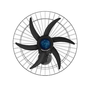 Ventilador Osc Parede Falcon 60cm 6 Pás Preto-azul Bivolt