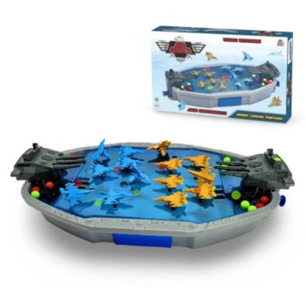 Aero Combate Braskit Jogo Tabuleiro Batalha com 14 Avioes e 2 Lancadores Brinquedo Infantil Recreativo
