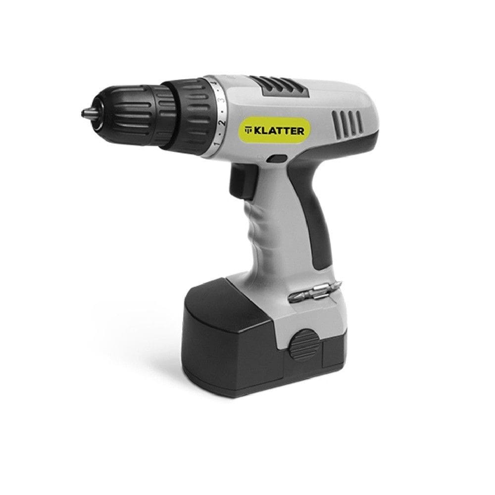 Kit Maleta Parafusadeira e Furadeira 12v Bateria de Lítio 16 Níveis de Torque com Brocas e Bits Cinza Klatter - MV045