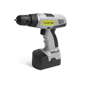 Kit Maleta Parafusadeira e Furadeira 12v Bateria de Lítio 16 Níveis de Torque com Brocas e Bits Cinza Klatter - MV045