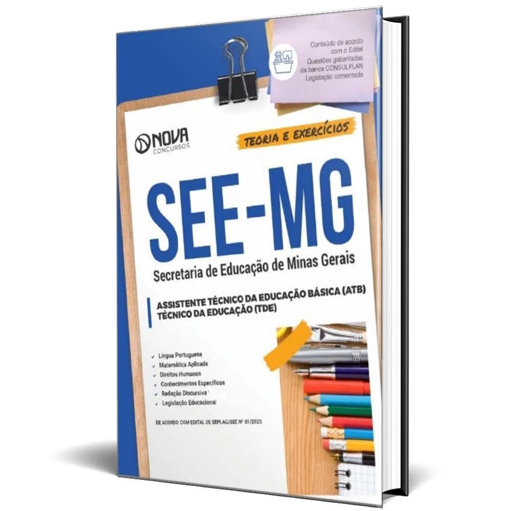 Apostila See Mg 2025 Assistente Técnico Da Educação Básica