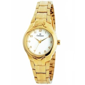 Relógio Champion Feminino Branco Dourado Ch24802h