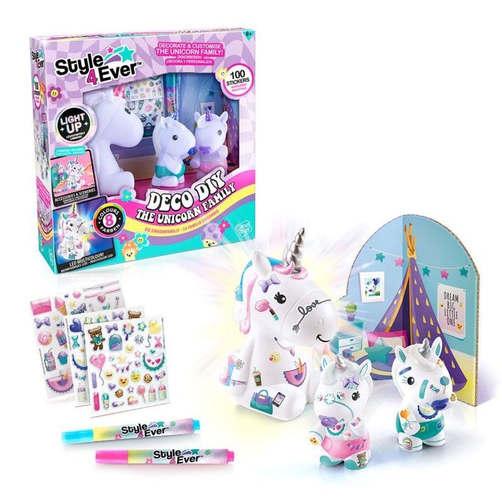 F0166-9 Fun Decore Sua Luminaria - Familia De Unicornio