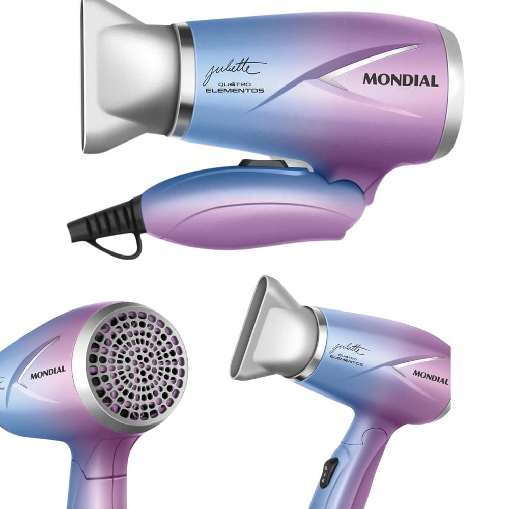 Secador de Cabelo Profissional Dobrável Potência de 1200W Resultados Impecáveis em Menos Tempo