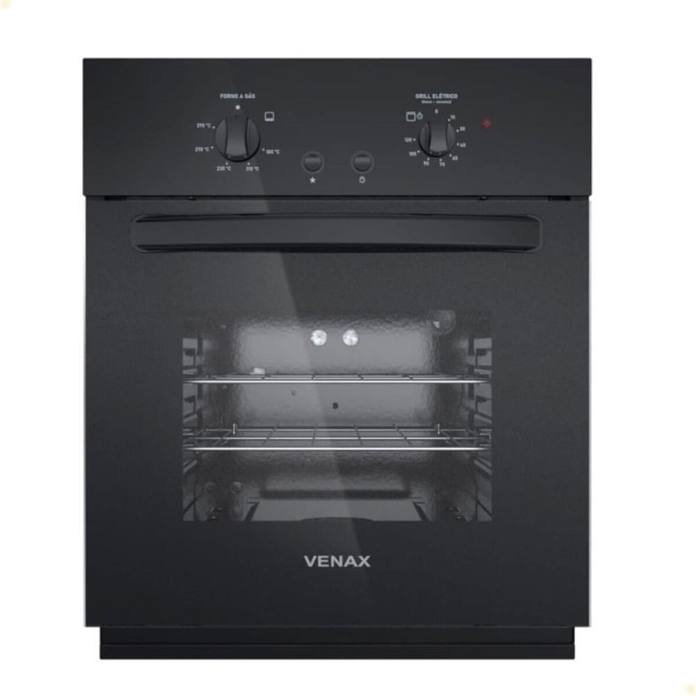 Forno de Embutir Venax á Gás 50L Totale Nero GIII GLP 127V 26018