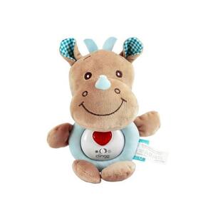 Ursinho De Pelúcia Infantil Musical Interativo Azul Clingo