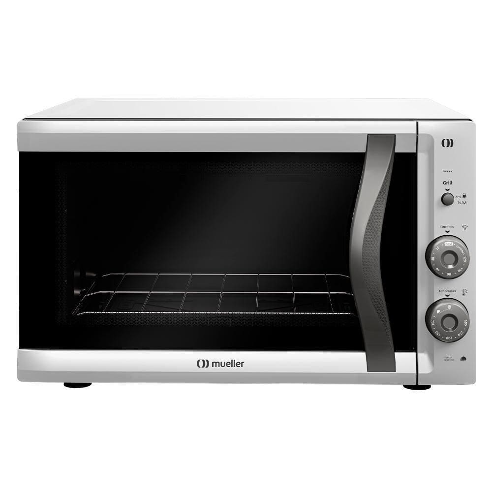 Forno Elétrico De Bancada Mueller 50 Litros E Vidro Duplo MFB50F Branco 220V