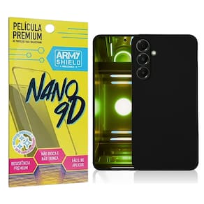 Capa Preta Para Galaxy A36 + Película de Cerâmica 9D - Armyshield