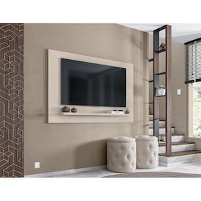 Painel Safira 1.35 com prateleira P/ TVs ate 50`` Cedro