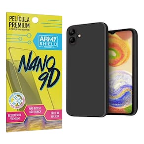 Capa Preta Para Galaxy A06 + Película de Cerâmica 9D - Armyshield