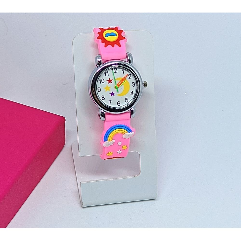 Relógio Infantil Analógico Quartzo Pulseira silicone Esporte Desenho Animados 3D para Crianças Meninas Meninos Bebês