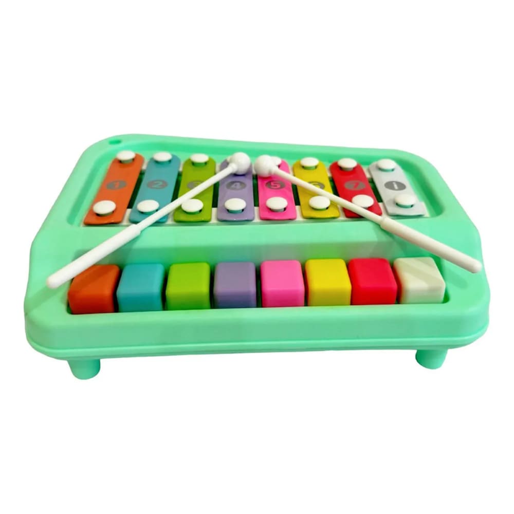 Brinquedo Infantil Xilofone 8 Notas Com 2 Baquetas Polibrinq