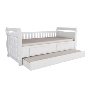 Bicama para Quarto Infantil 100% Mdf Maria Branco Brilho