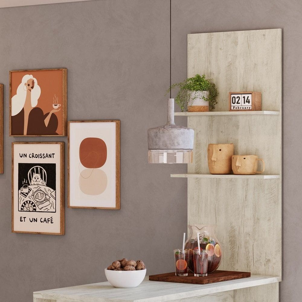 Nicho para Cozinha Painel para Bancada Greta Crema