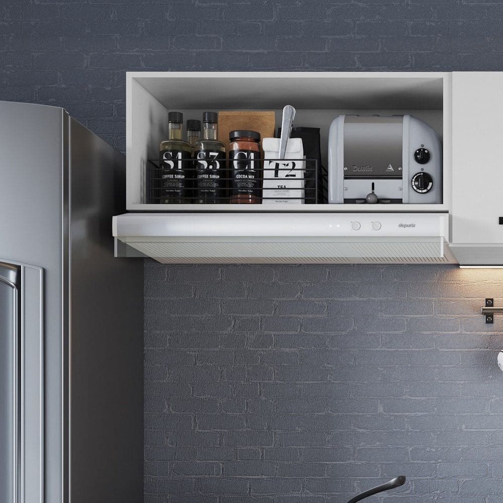 Armário para Cozinha Aéreo sem Portas Light Branco