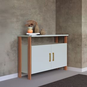 Armário para Escritório 2 Portas 100% Mdf Freijo/ Off White