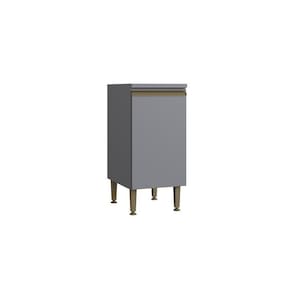Balcão para Cozinha Simples 1 Porta Greta Cinza