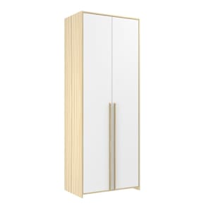 Guarda-roupa de Bebê 2 Portas Modulados Branco / Marrom