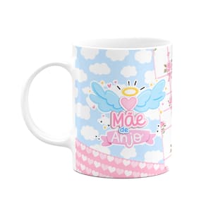 Caneca Mães - Mãe de Anjo - M2 - 325ml Branca