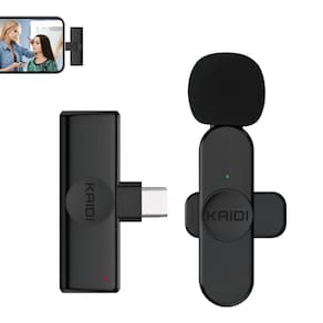 Sistema Microfone Sem Fio Kaidi Kmf5-C Wireless Usb-C