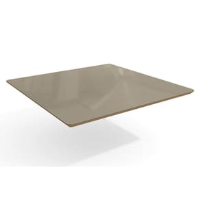 Tampo Mesa Sala de Jantar Madeirado c/ Vidro TA28 Quadrado 105x105cm Freijo/Bronze - Kappesberg