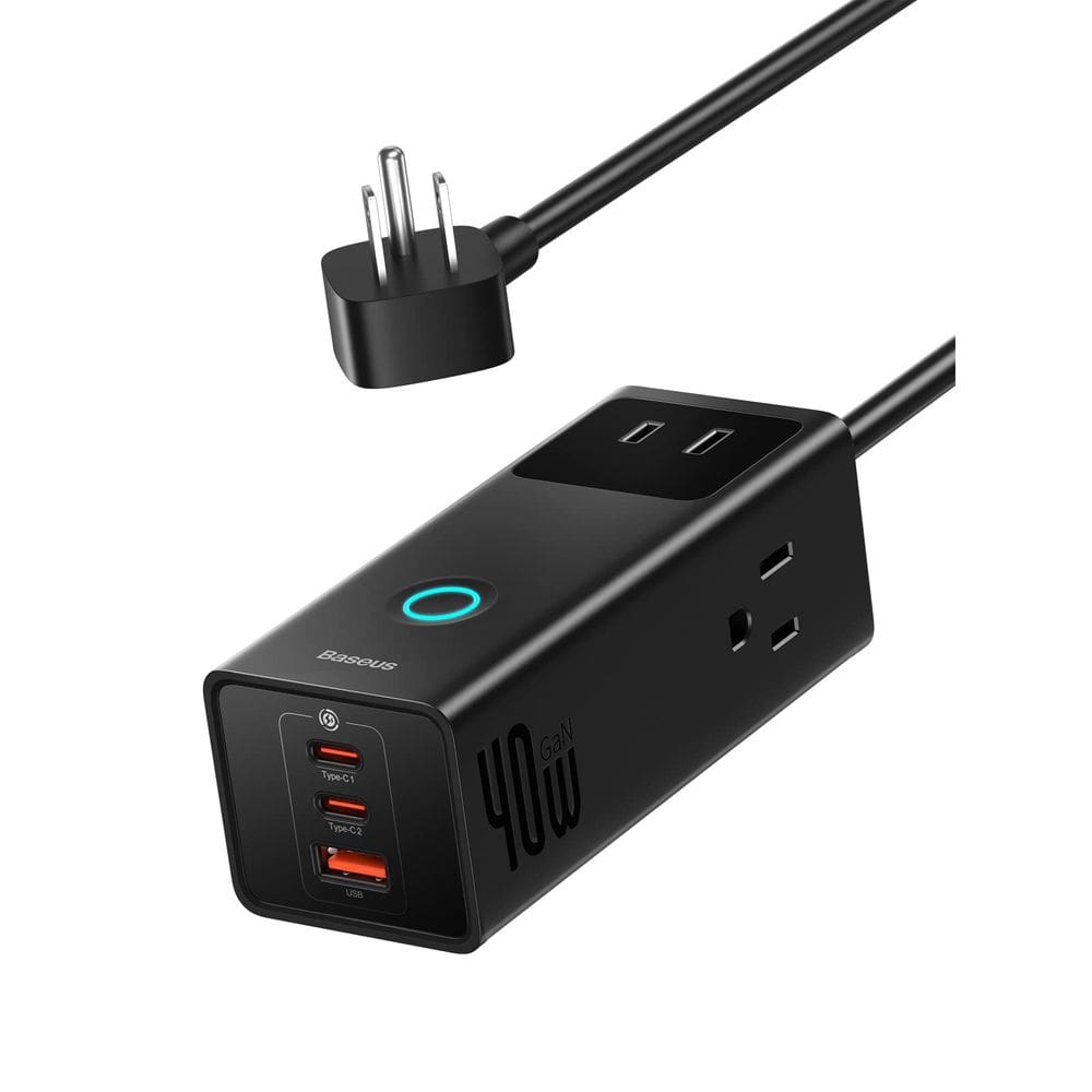 Protetor contra sobretensão Power Strip Baseus PD40W com 3 tomadas AC