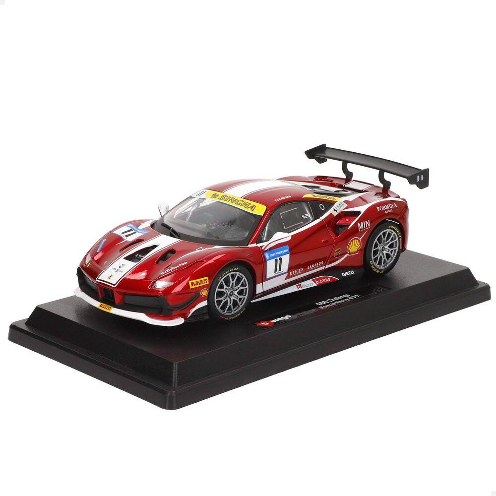 Metal fundido sob pressão Bburago 1:24 Racing 488 Challenge Red