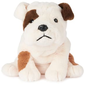 Torrada de pelúcia Bulldog Puppy GUND para crianças de 1 ano ou mais, marrom/branca
