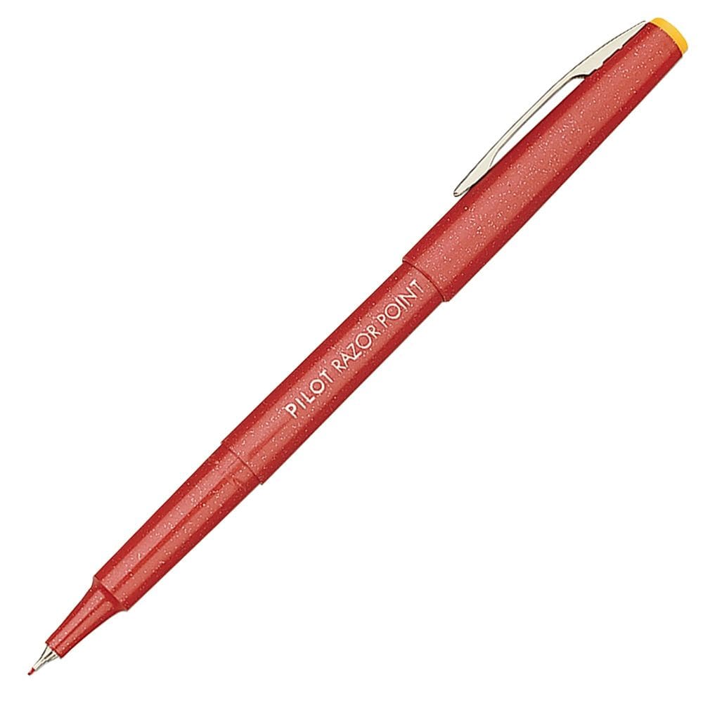 Canetas Marker Stick PILOT Razor Point Tinta vermelha ultrafina 12x0,3 mm