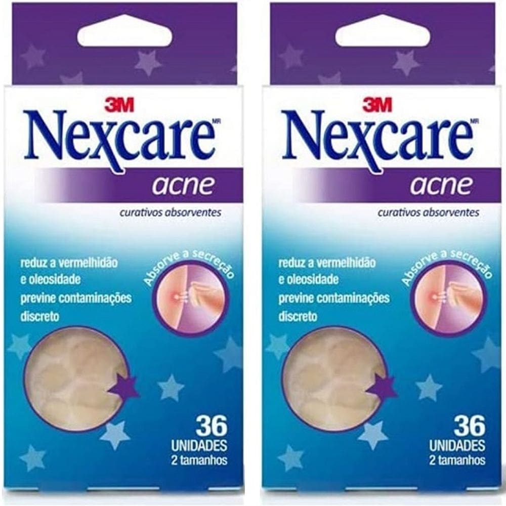 Kit com 2 Adesivo Seca ACNE e Espinha Nexcare