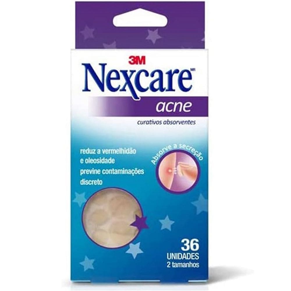 Adesivo Seca ACNE e Espinha Nexcare 36 Unidades