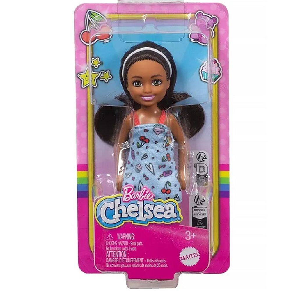 Mini Boneca Barbie CLUB Chelsea Azul Frutas Mattel DWJ33