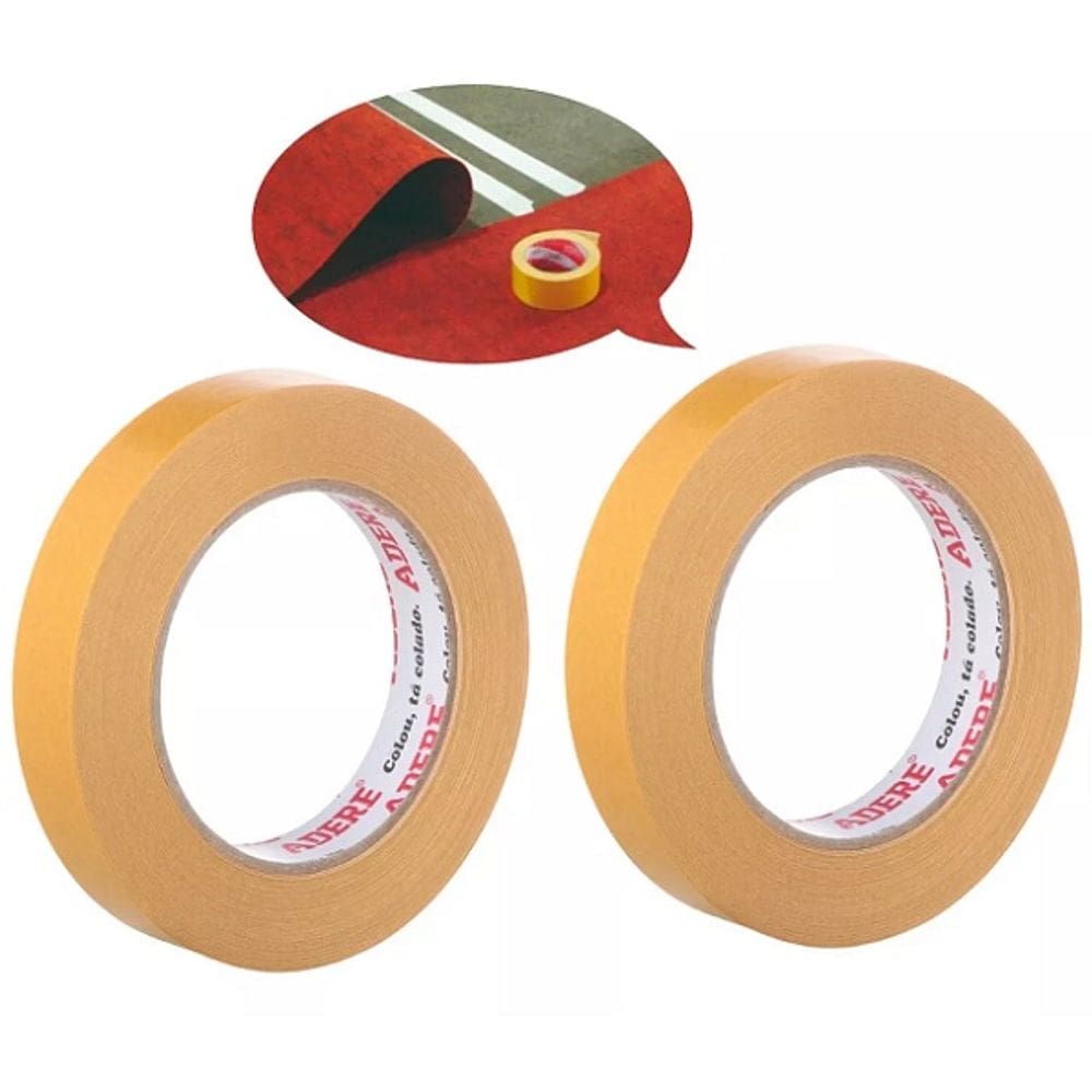 Kit com 2 Fita Dupla Face Carpefix para Carpete Adere 19MM X 30M