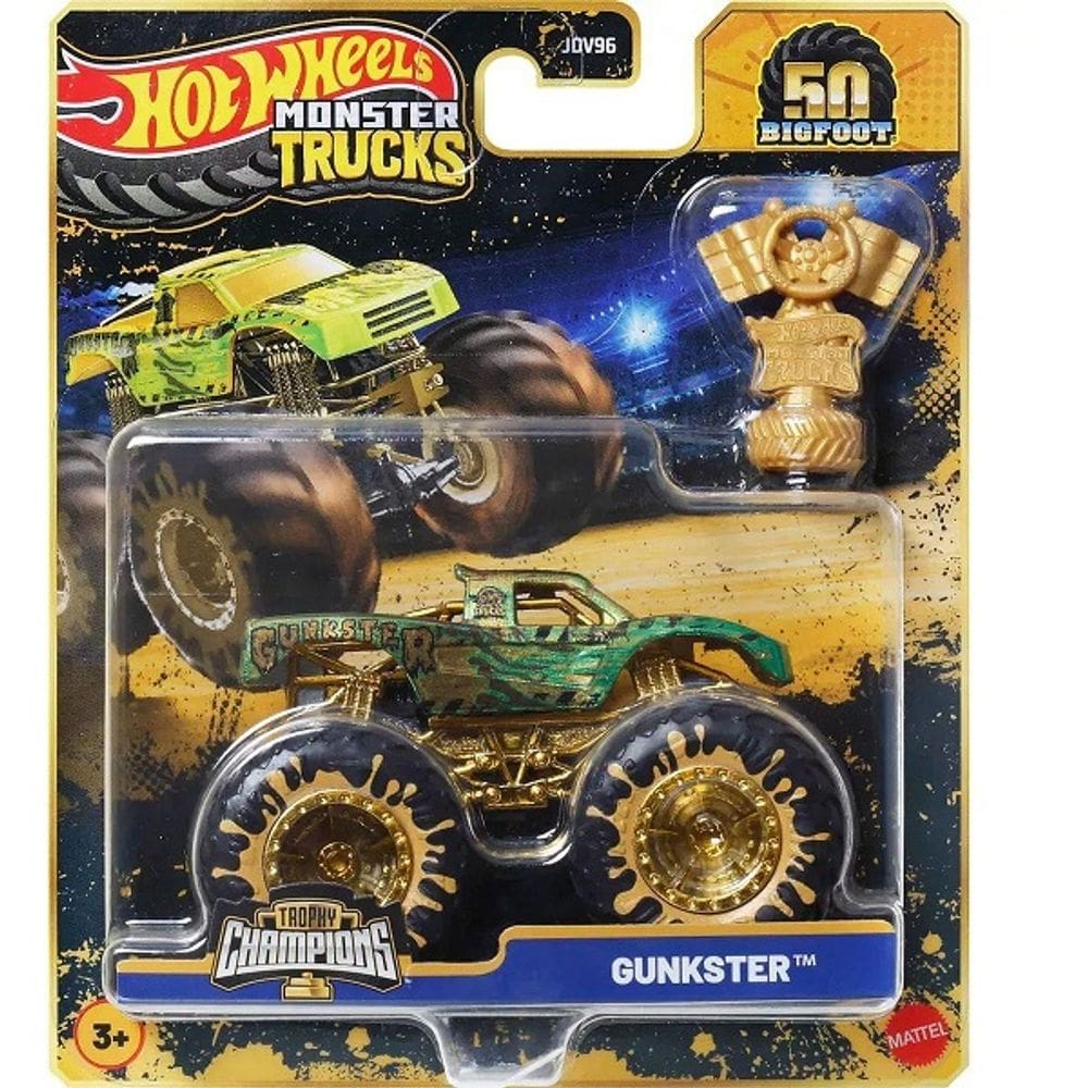 Hot Wheels Monster TRUCKS Gunkster Campeonato de Bigfoot Mattel JDV96