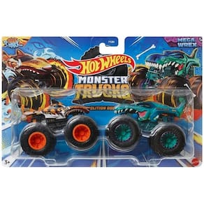 Carrinho HOT Wheels Monster TRUCK Tiger SHARK X Mega WREX Mattel FYJ64