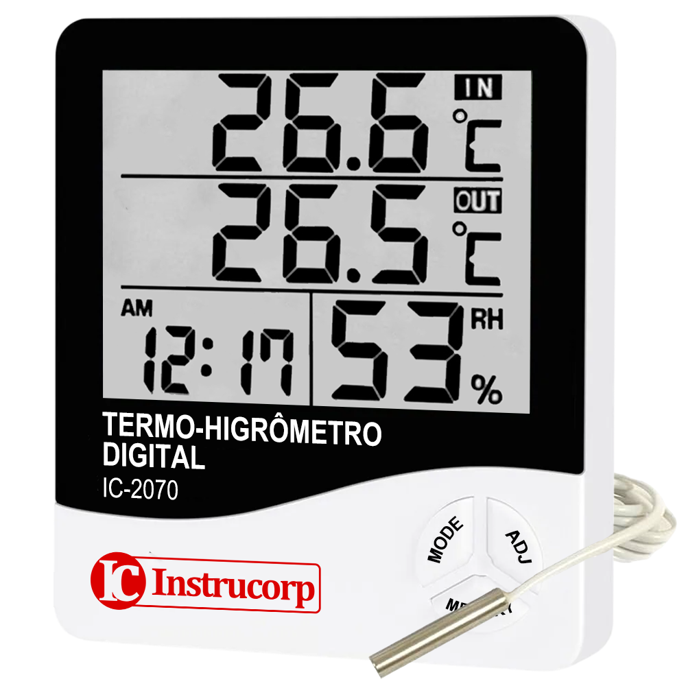 Termo-Higrômetro Digital de Parede