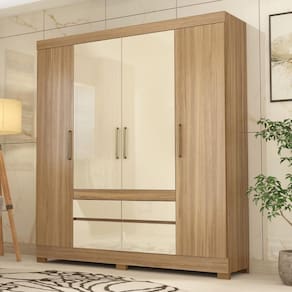 Guarda-Roupa Casal 4 Portas 4 Gavetas 200cm Multimóveis CR35282