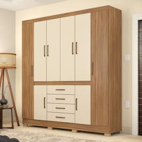 Guarda-Roupa Casal 8 Portas 4 Gavetas 201cm Multimóveis CR35288
