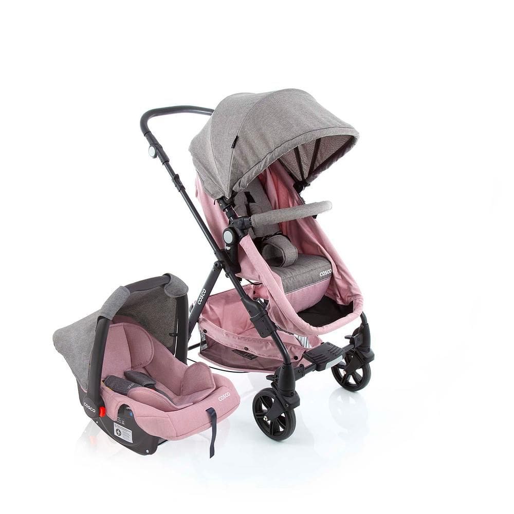 Carrinho de Bebê Travel System Poppy DUO Rosa- Cosco Kids