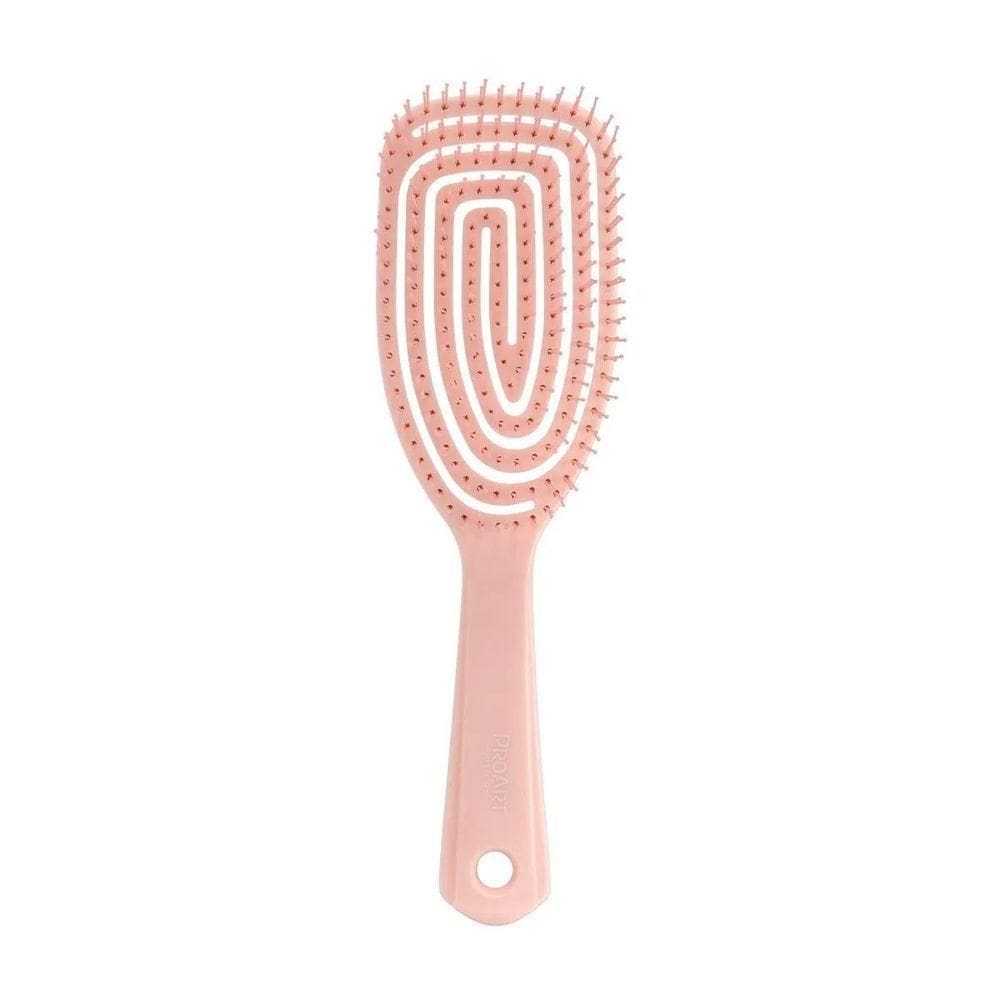Escova Raquete Easy Flexi Proart Desembaraço Rápido, Cerdas Macias E Base Flexível Rosa