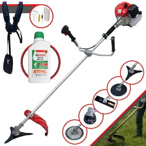 Roçadeira Profissional Anmax CG430-P À Gasolina 2T 43cc Com Carretel + Faca 2 Pontas + Faca 3 Pontas + Faca 40 Dentes + Faca 80 Dentes + ÓLEO STIHL