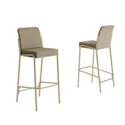 Kit 2 Banquetas Altas Duo Carraro Bamboo e Dourado