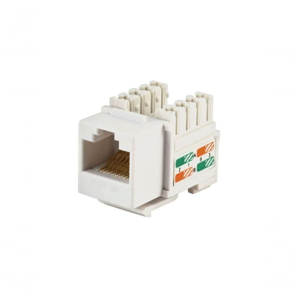Keystone Evus C-102 Rj-45 Femea Cat6e Branco