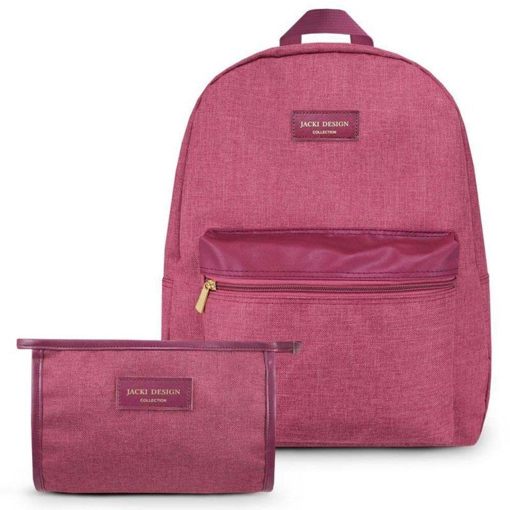Conjunto Mochila E Necessaire De Envelope Joy Vinho