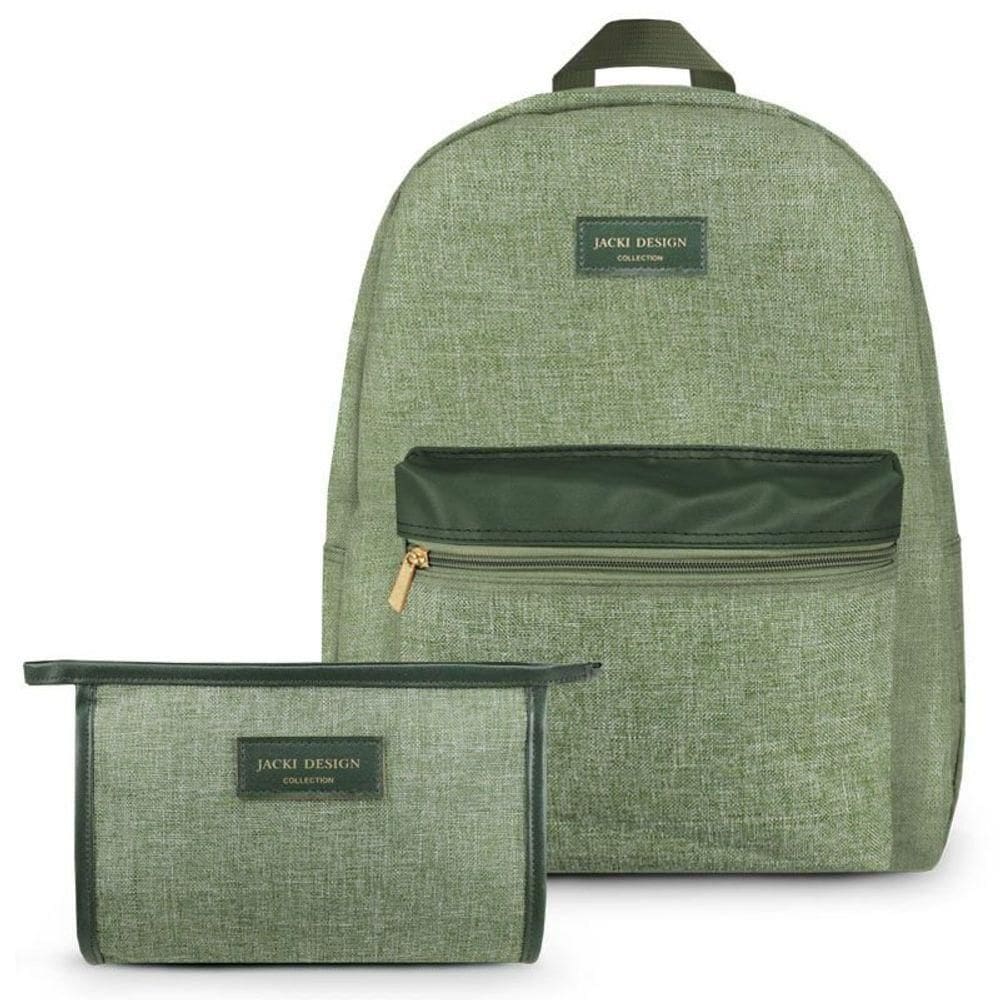 Conjunto Mochila E Necessaire De Envelope Joy Verde