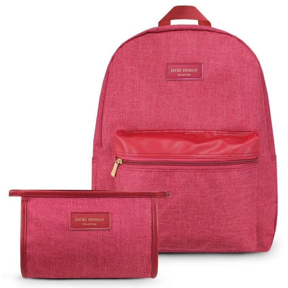 Conjunto Mochila E Necessaire De Envelope Joy Vermelho